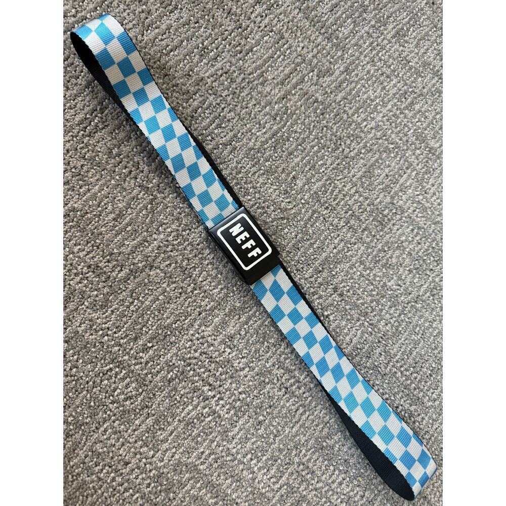 Neff blue checkered belt‎ men’s L - Picture 2 of 4